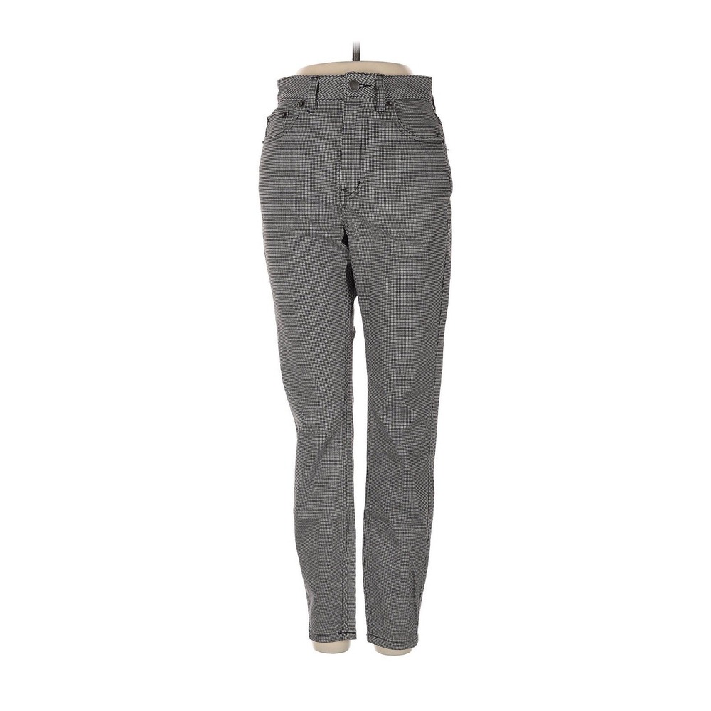 RVCA Women's High Rise Houndstooth Tapered Ankle Pants Size 25 XS Cotton Stretch